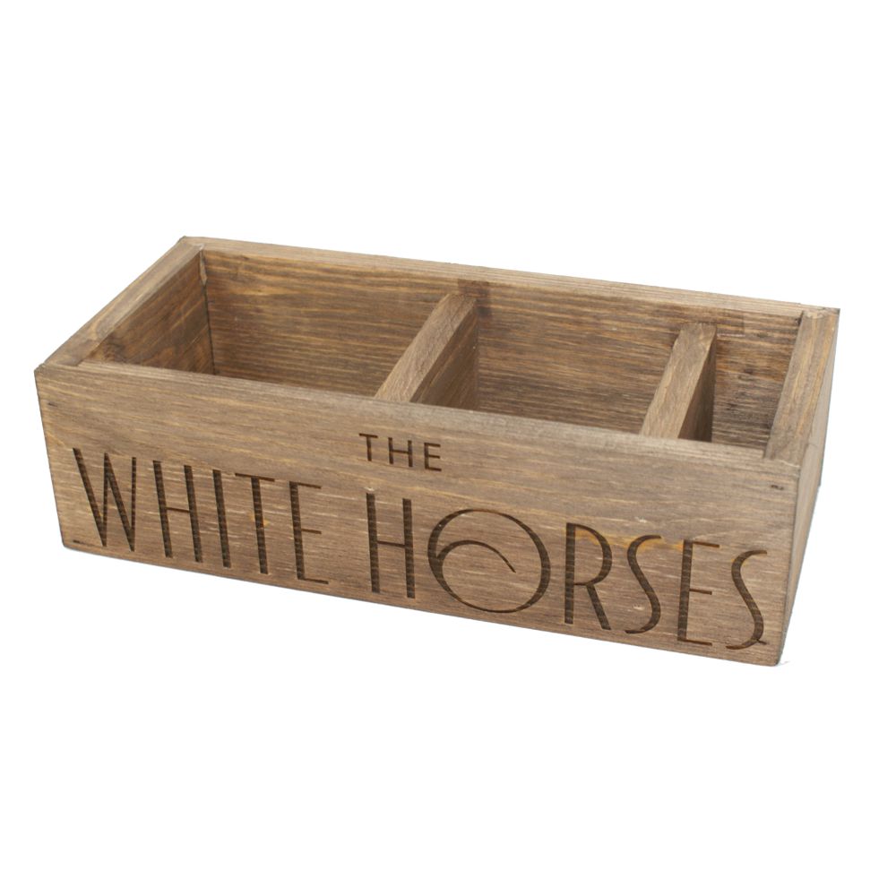 Wooden Condiment Holder - Tea & Coffee